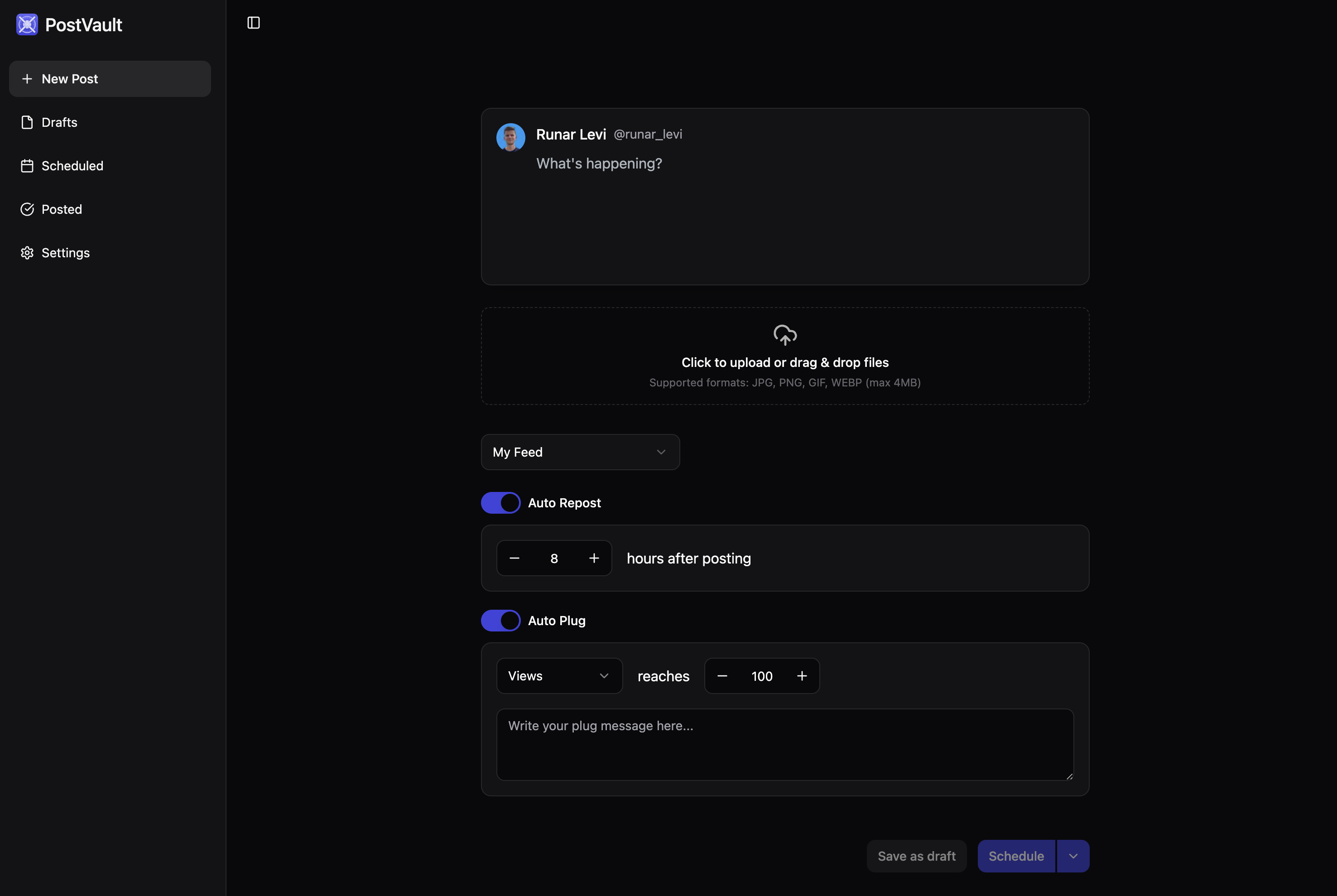 PostVault Dashboard